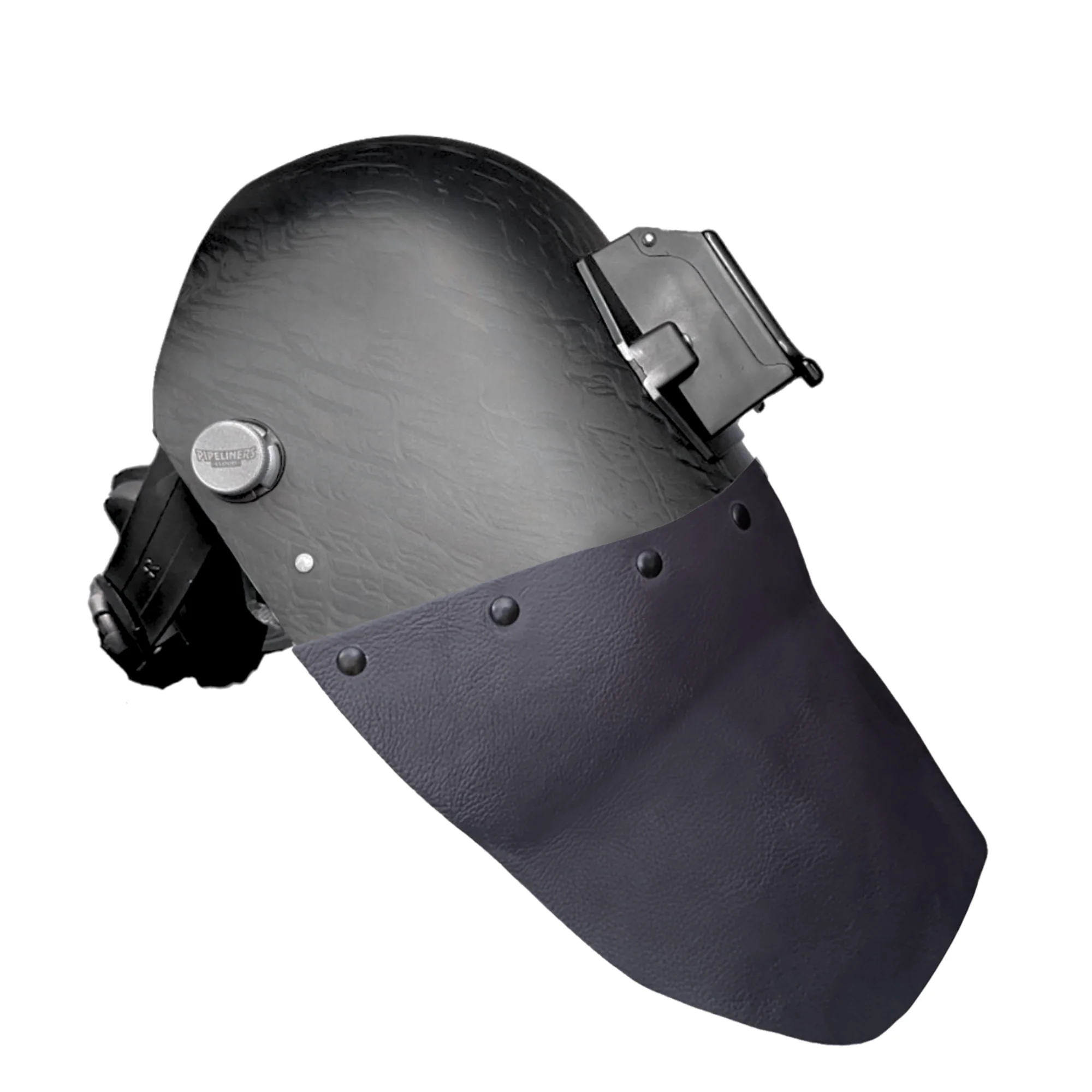 Corn Silk Carbon Fiber Chopped Bottom Leather Welding Hood - Image 2