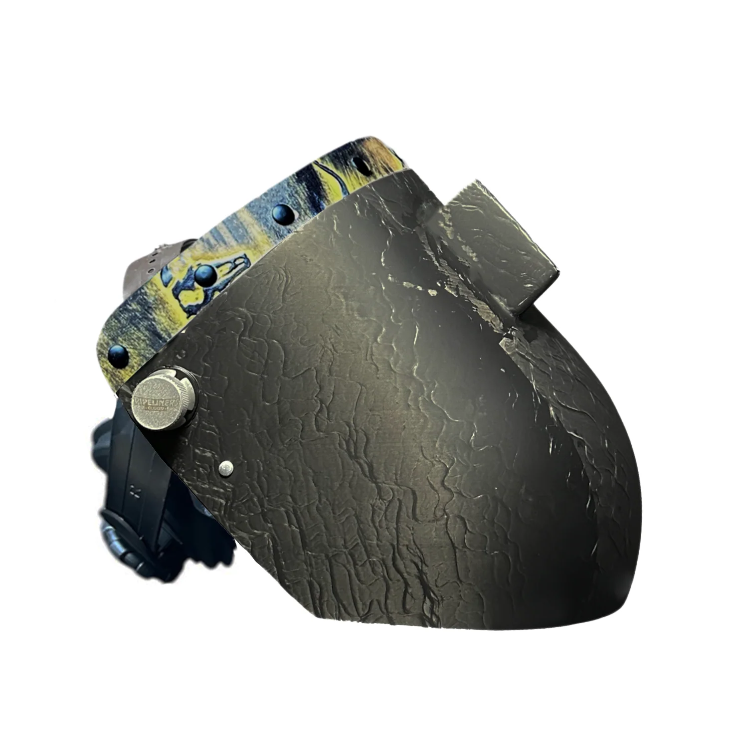 Corn Silk Carbon Fiber Chopped Top Leather Welding Hood - Image 70