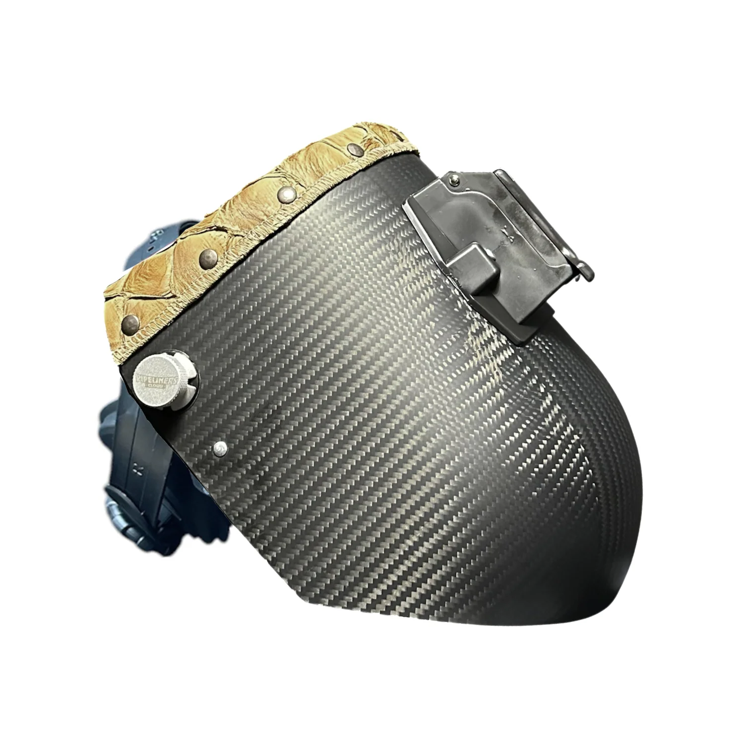 Pirarucu/Fish Chopped Top Leather Carbon Fiber Welding Hood - Image 2